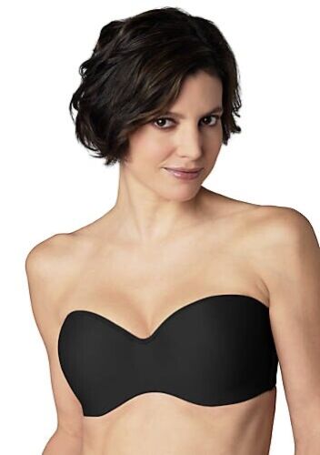 LILYETTE 38c BLACK UNDERWIRE STRAPLESS 0929 BRA