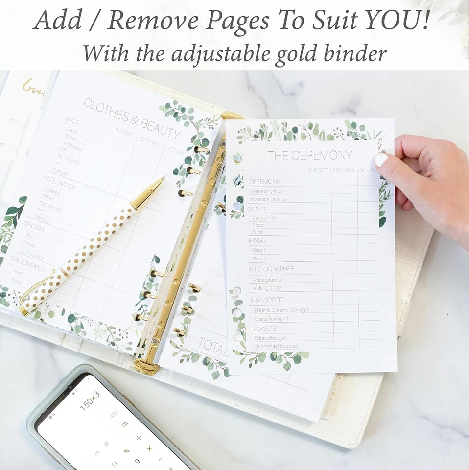 Libro y organizador de bodas - imitación cuero 'Future Mrs' planificación de bodas Foto 4 de 4
