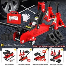 2t Steel Racing Hydraulic Floor Jack 18.7lbs Single Piston 5.3-13lift Portable