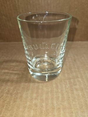 Glass Bulleit Frontier Whiskey  Oval , Embossed Made In Italy