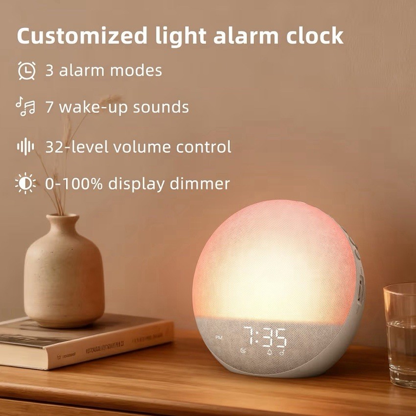 Smart Alarm Clock with Wireless Charging and Adjustable Night Light