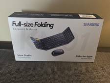 Foldable Keyboard and Mouse, Samsers Folding Bluetooth Keyboard Combo Full Size