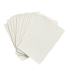 20 PCS Watercolor Paper 300 GSM White Cotton 4x6 Inch Textured Deckled Edge