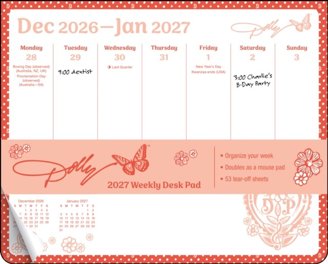 Dolly Parton 2027 Weekly Desk Pad Calendar by Andrews McMeel Publishing - Image 2