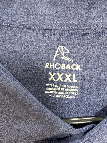 Rhoback Poloshirt Herren 3XL Blau Performance Stretch - Bild 3 von 7
