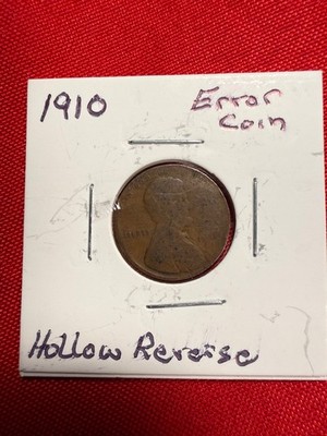 Vintage Lincoln penny with hollow reverse ERROR estate sale find free shipping