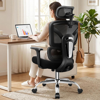 Office Desk Chair, Ergonomic Office Chairs with Lumbar Support, Breathable Mesh
