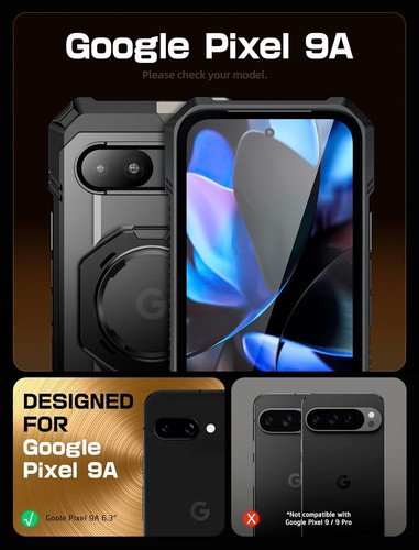 For Google Pixel 9A Magnetic Phone Case SUPCASE N52 Powerful Magnet Cover +Stand - Picture 8 of 8