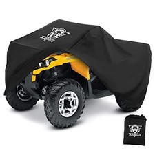 Waterproof ATV Cover, Heavy Duty Protects 4 Wheeler from Snow 103 inch Black