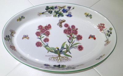 Seltene Portmeirion Botanischer Garten ''Probestück'' 14'' ovale Backform Servierer