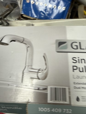 #ad Glacier Bay Dunning Pull Out Laundry Faucet w Dual Spray Chrome 1005409732 $20.24