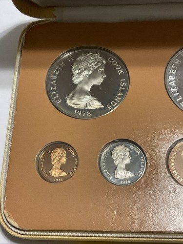 1978 Cook Islands Franklin Mint 8 Coin Proof Set With Silver $5 in OGP with COA - Picture 4 of 12