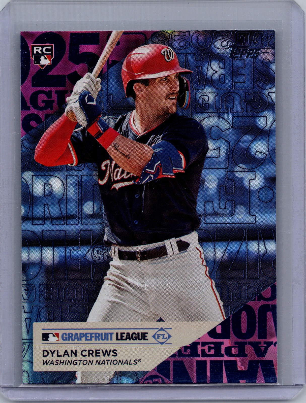 2025 Topps #TG-20 Dylan Crews Training Grounds Pink Foil