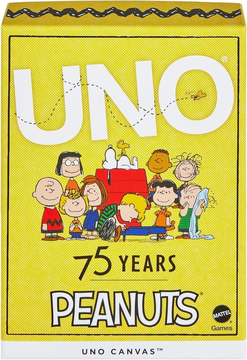UNO Peanuts 75th Anniversary Snoopy Canvas Card Game Mattel Japan