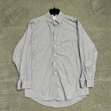 Brooks Brothers Dress Shirt Mens 16-33 Blue Good Madison Non-Iron Gingham Check
