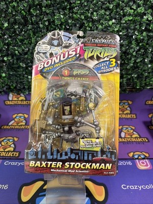 Teenage Mutant Ninja Turtles Enemies Baxter Stockman W/ DVD TMNT RARE NIP 2005