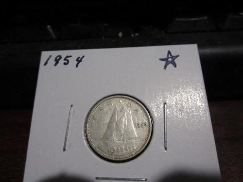 1954 - Canada dime - Silver - Canadian 10 cent