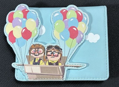 Loungefly Disney Pixar Up Cardholder Wallet Snap Closure Blue Rare