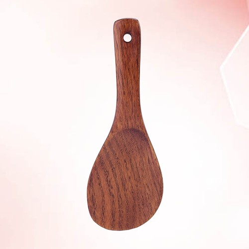 Antigua cuchara de boca oblicua lacada de madera maciza no daña la olla ensalada cena - Imagen 6 de 11