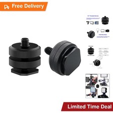 Camera Hot Shoe Mount2 Pack to 1/4"-20 Tripod Screw Adapter Flash Shoe Mount...