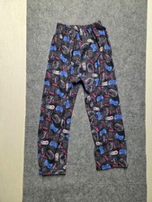 Quad Seven Pajama Pants Boys Sz 5/6 Black 100 Polyester Gamer Video Game Print