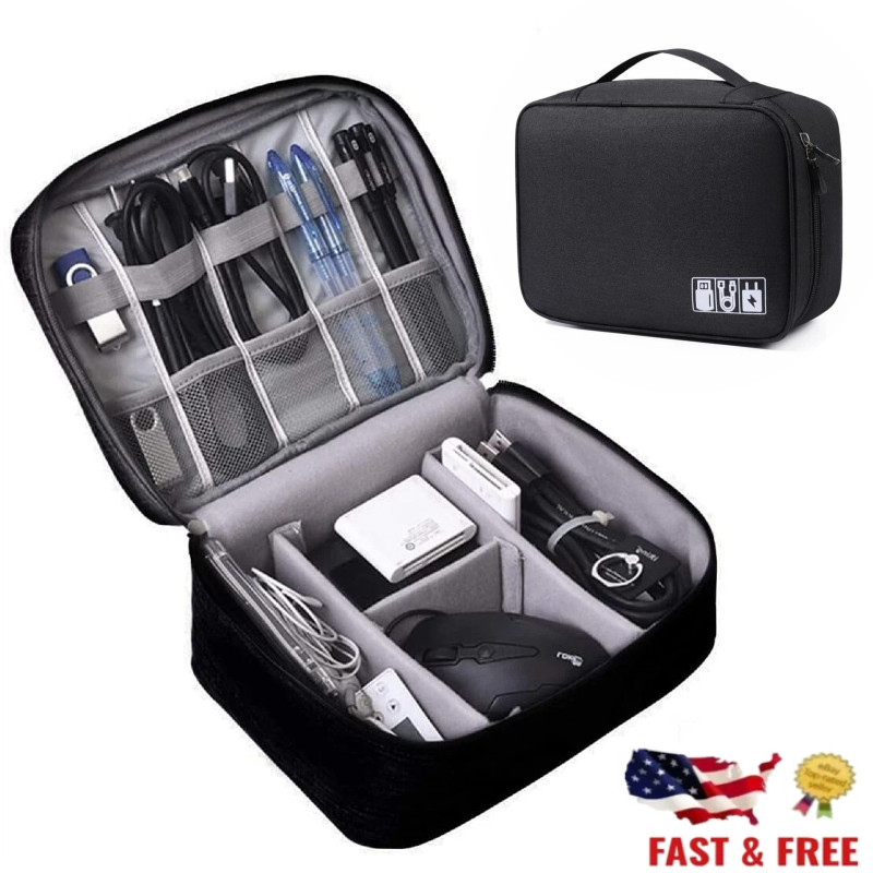 Travel Cable Bag Organizer Charger Storage Electronics USB Case Cord Accessories