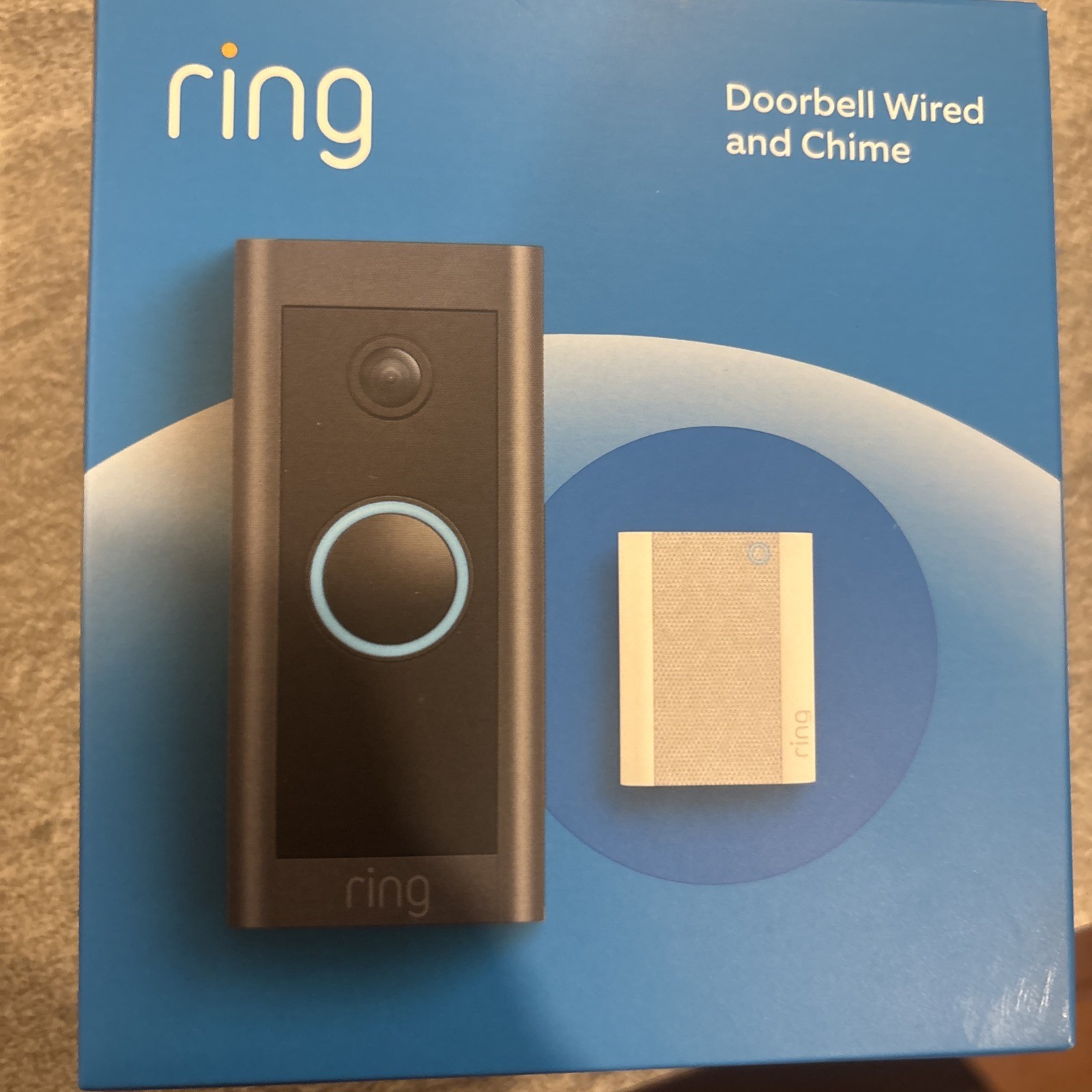 Wi-Fi Smart Video Doorbell Wired with Chime in Black by Ring-image