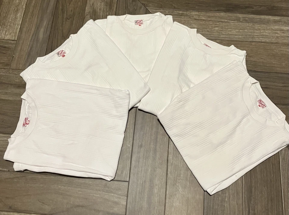 Camiseta vintage años 40 50 acanalada todo algodón para hombre mediana muy bonita Foto 4 de 4