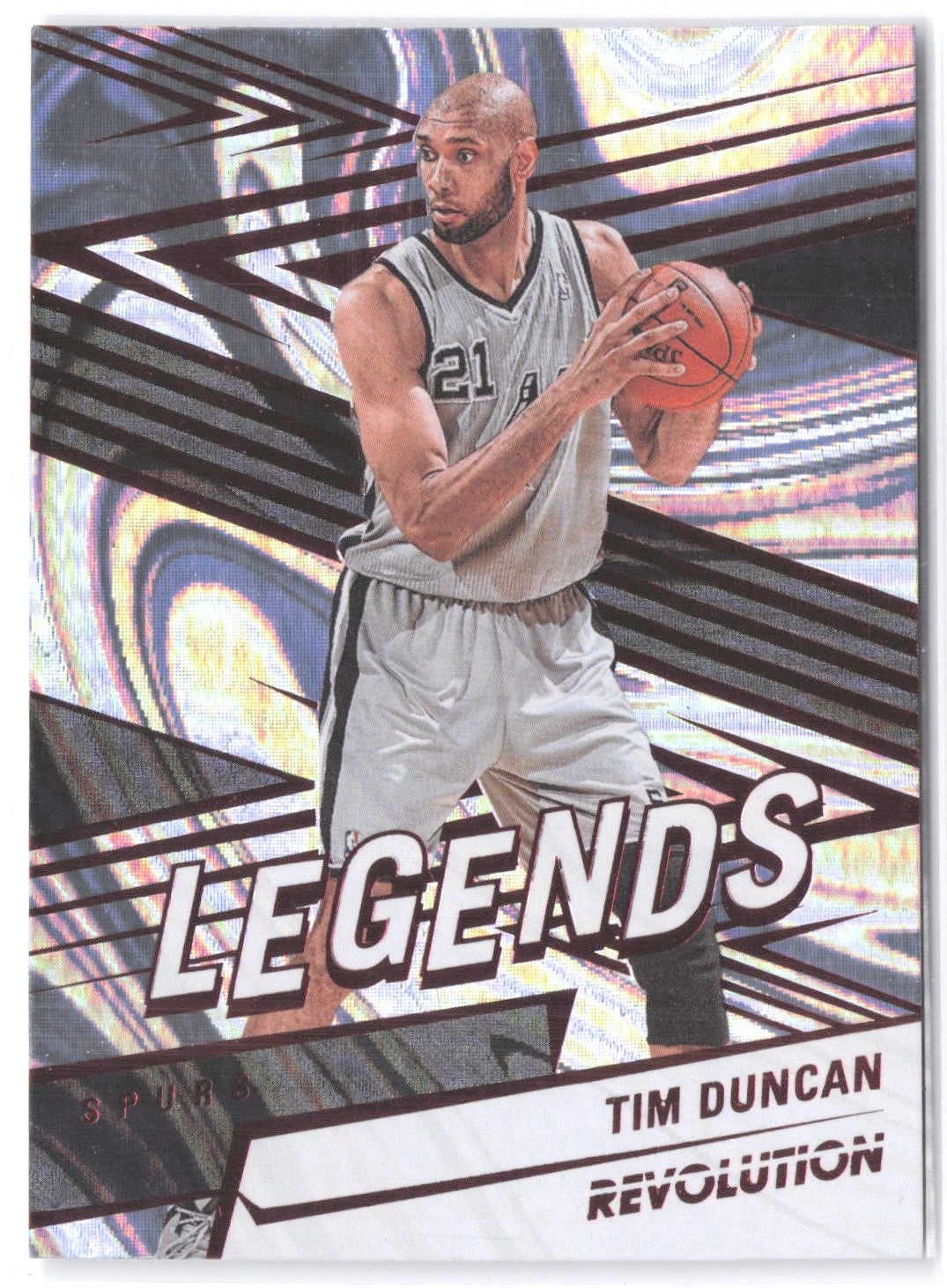 2024-25 Panini Revolution #161 Tim Duncan Red Swirl