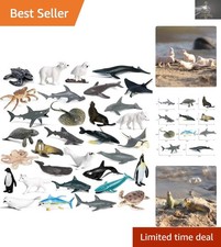 Realistic Mini Sea Animals Set - 32pcs Toy Figures for Creative Play  Learning