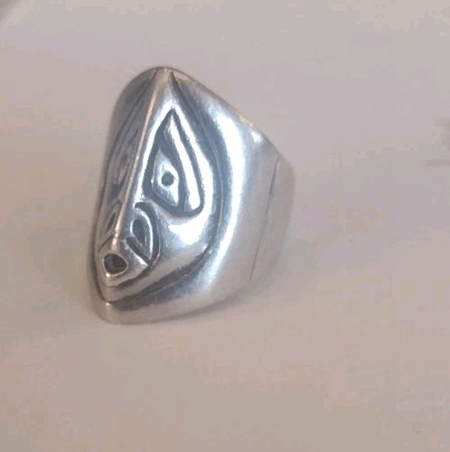 Wind Spirit TSIMSHIAN Ring Sterling Silver Northwestern Mask Indigenous - Picture 2 of 13