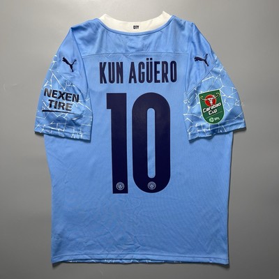 MAN CITY PUMA 2020/2021 FOOTBALL HOME JERSEY #10 AGUERO SIZE “M
