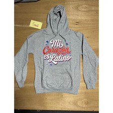 Hybrid Hoodie Kids S Grey Mi Coraz n es Latino Graphic Pullover Sweatshirt