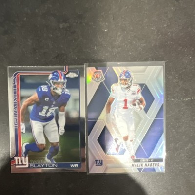 Panini Topps Slayton Nabers Prizm Mosaic Giants Football Card Lot (2)