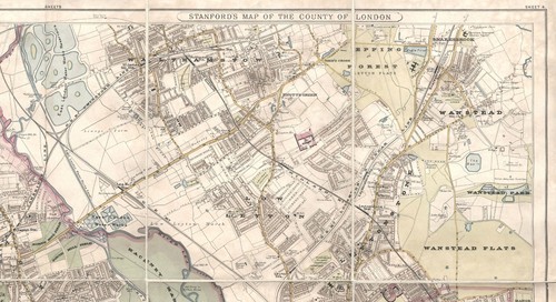 Antique Map "Stanford’s Map of the County of London(Sheet 4)" E. Stanford, 1901 - Picture 4 of 9