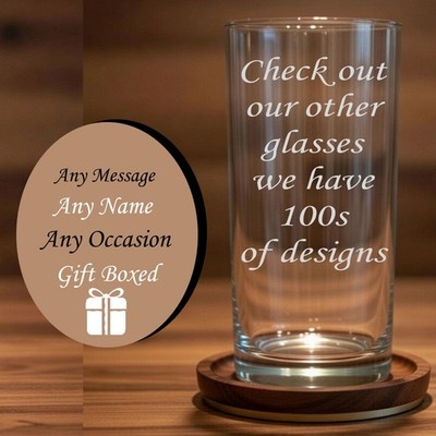 PERSONALISIERTES HIBALL GLAS INDIVIDUELL GRAVIERT JEDE NACHRICHT WODKA BACARDI JACK DANIELS