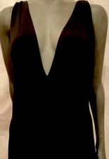 AGB Black Cocktail Dress Women’s V Neck Bubble Hem Size 10