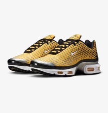 Scarpe Nike Air Max Plus VII Varsity Maize nere gialle UK 9 TN 7 RRP £180 DS NUOVE