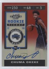 2019-20 Panini Contenders Optic Red Prizm 32/49 Chuma Okeke #140 Auto ne1