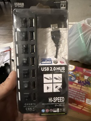 7-Port Adapter USB Hub Hi-Speed Splitter Data Charger Sync USB 2.0 Hub