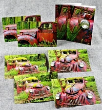 The old retired Fire Truck Set of 8 Blank Photo Notecards