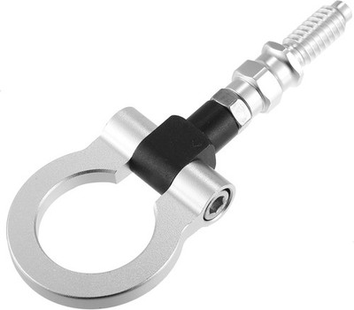 Silver Tone Aluminum Alloy Front Bumper Trailer Ring Eye To Color: Silver Tone