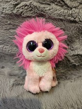 Ty Beanie Boos Collect FLUFFY Pink Lion 6" New with Tags