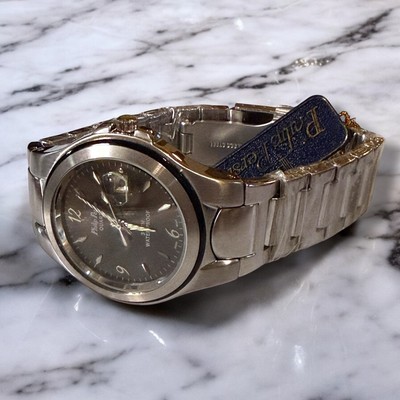 NOS Philip Persio Quartz Watch Mens Stainless Steel Gray Dial
