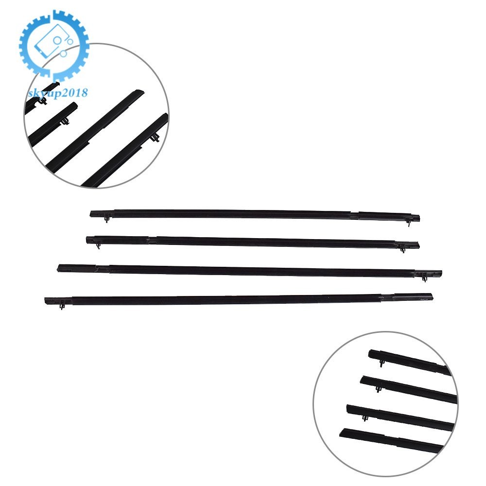 4PC Window Moulding Weather Strip Trim Seal Belt For 2006-2011