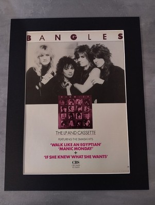 The Bangles Music Poster Different Light Original Album Advert Mounted 14x11''