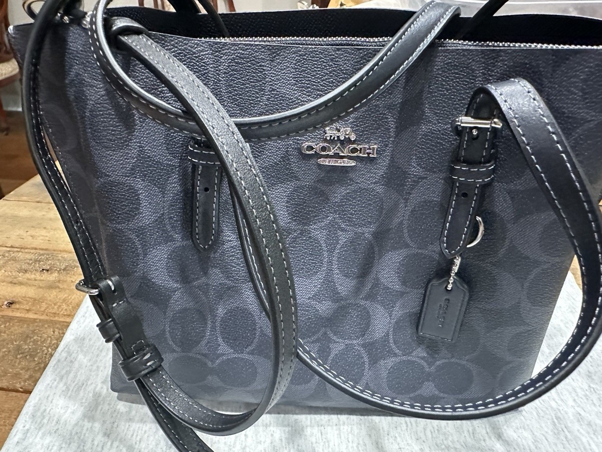 COACH Mollie Tote 25 Signature Canvas Denim Midnight navy C4250