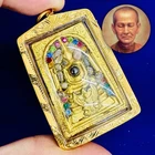 Ancient Golden Leaf Somdej Toh WatPhraKaew Leklai Wealth Magic Thai Amulet 16448
