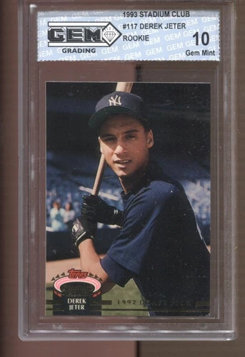 1993 Derek Jeter Stadium Club #117 Gem Mint 10 RC Rookie New York Yankees