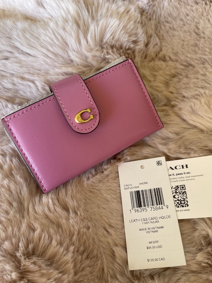 ❤️Coach Essential Multi Card Holder - CAO10 Fuschia Pink Brass